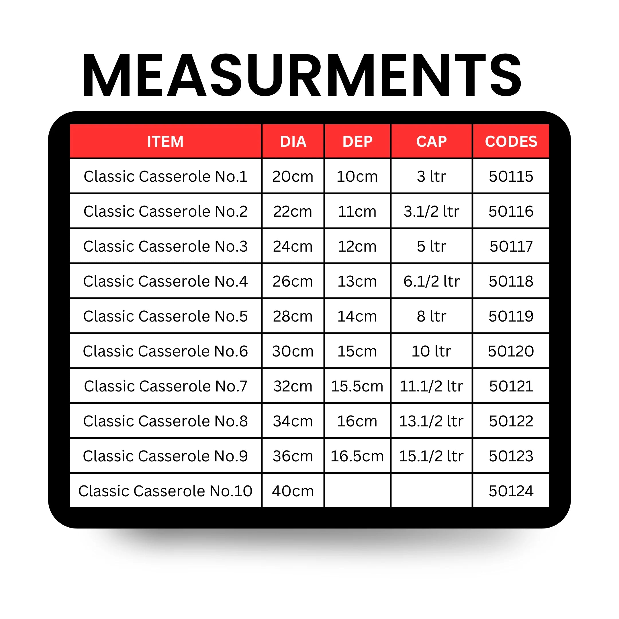 Classic Casserole with Glass Lid